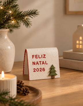 Placa de Natal Minimalista 2026 Placa de Natal Minimalista 2026